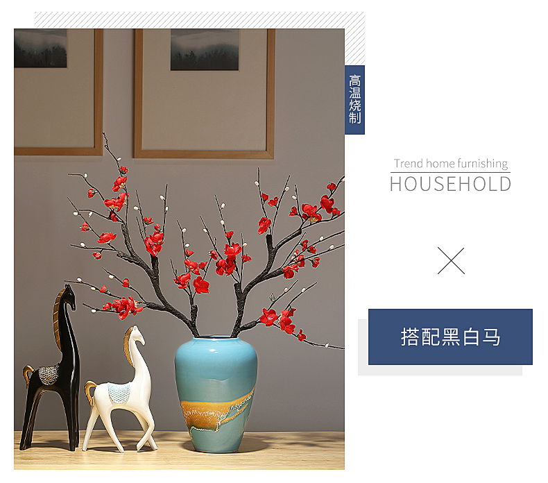 Jingdezhen ceramics, vases, flower arranging new Chinese style porch sitting room tea table table modern home furnishing articles