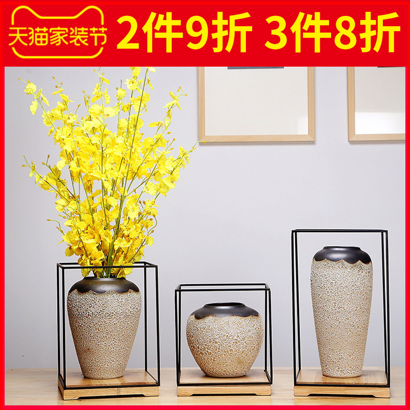 Jingdezhen ceramics vase creative manual Chinese study, the sitting room porch place dried flowers flower arrangement craft