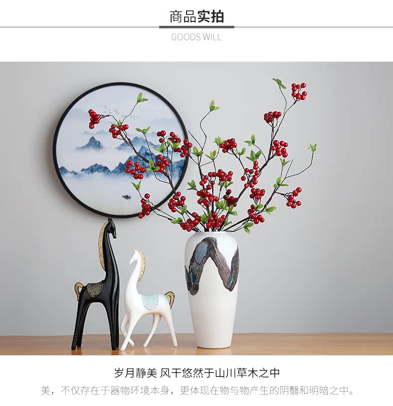 Jingdezhen ceramic vases, I and contracted sitting room light key-2 luxury furnishing articles furnishing articles dried flower adornment TV ark, study the porcelain