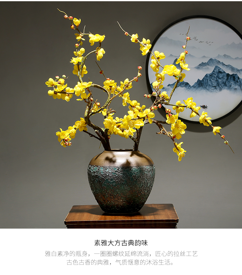 Jingdezhen ceramic flower European - style wine cabinet decoration modern creative flower arranging furnishing articles sitting room household porcelain table by hand