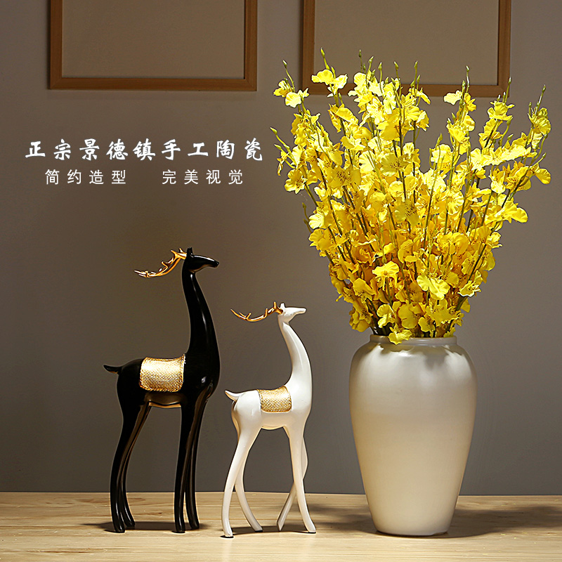 The New Chinese jingdezhen ceramics vase contracted and I home sitting room porch dried flower arranging flowers adornment furnishing articles