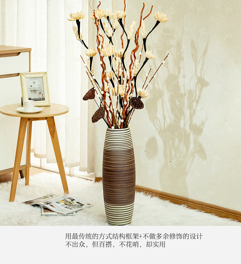 The ground simulation flower vase sitting room home decoration ideas European contracted ceramic flower arranging dried flower vase furnishing articles