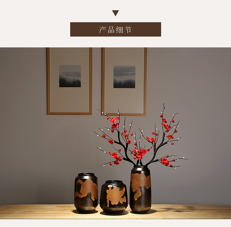 Jingdezhen ceramics vases, I and contracted the new Chinese style home furnishing articles adornment of the sitting room porch dry flower arranging flowers