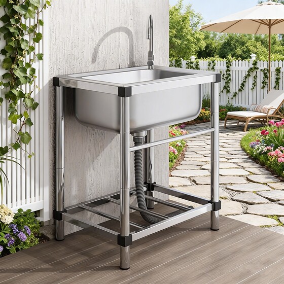 Outdoor pool vegetable basin wash basin wash basin wash basin sink simple all-in-one outdoor household basin combination