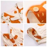 Осенняя пижама, хлопковый комплект, лонгслив, милый тонкий топ с чашечками, в корейском стиле