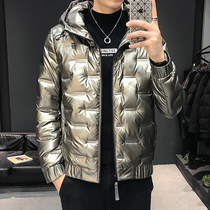 Winter down jacket mens short autumn and winter trend handsome shiny light winter coat 2021 new mens clothing