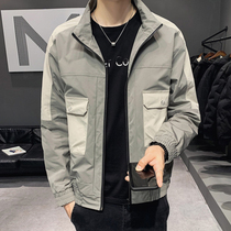 Jacket mens 2022 new spring and autumn season Korean version Trend handsome frock jacket for spring clothing Casual Blouse Chauchio Mens clothes