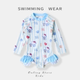 Детский купальник, мультяшный быстросохнущий лонгслив для плавания, защита от солнца