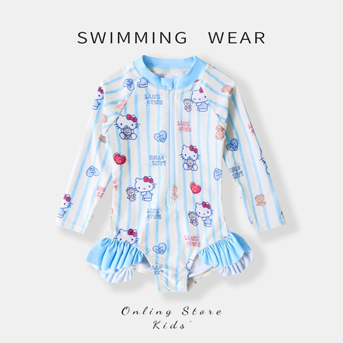 Детский купальник, мультяшный быстросохнущий лонгслив для плавания, защита от солнца