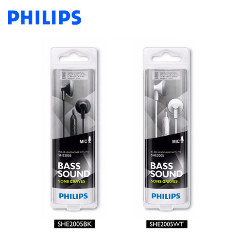 Philips飞利浦 SHE2005入耳耳塞式带麦线控通话通用创意可爱耳机 