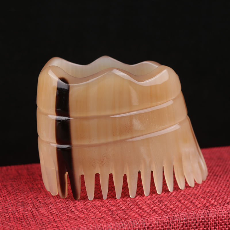 Natural White Buffalo Horn Comb Household Large Number No Static Grip Scalp Dredging Meridians Scraping Massage Comb Wash Head Comb