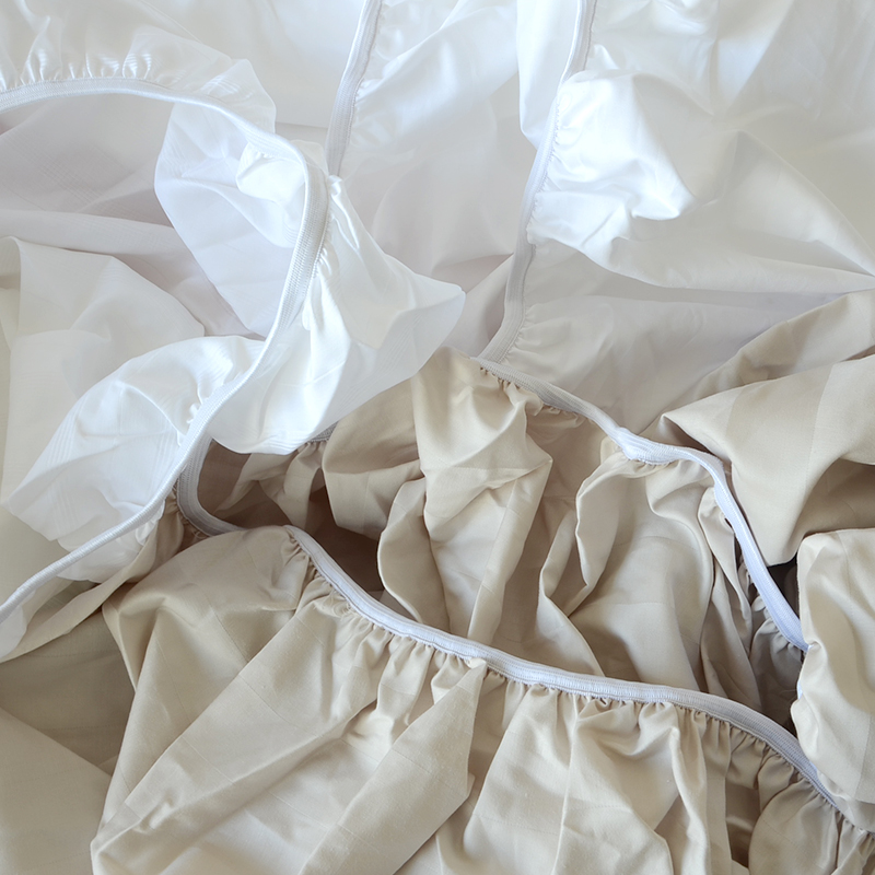 [] 80 chiếc giường bằng vải satin satin 笠 Simmons tay áo bảo vệ mượt mà 1,5 m giường 1,8 giường - Trang bị Covers Ga chun và ga phủ