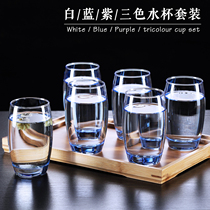 Home unleaded glass creative color water cup fruit juice cup cold drink cup tea cup tea cup Milk Cup drinking water cup set