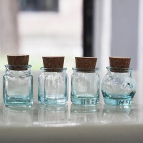 Spot 8 {wishing bottle mini cans} Spain imported handmade glass sealed cans Cork storage cans