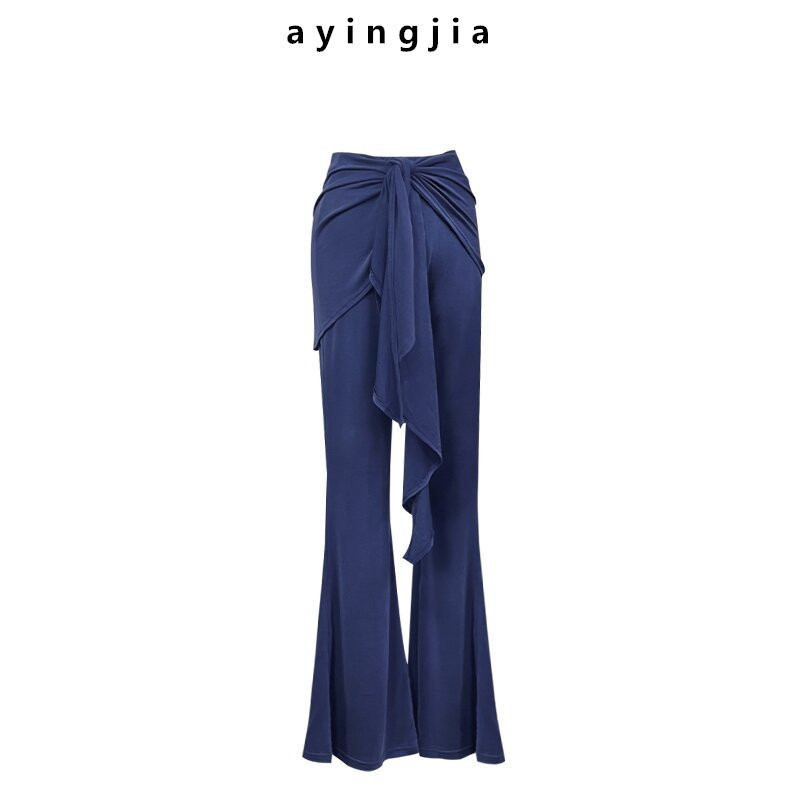 In Stock! the First Pair of Zhao Lusi-Style Faux Two-Piece Tie-Up Slightly Spicy Pants That Make You Look Slimmer and Have Longer Legs