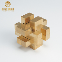 Brass twelve Kongming lock Luban lock boring toy adult educational toy detection patient toy