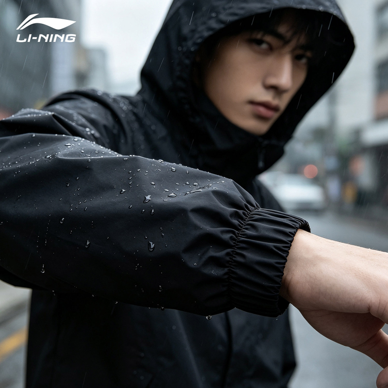 Li Ning Sports Windbreaker Jacket for Men 2026 Autum New Water-Repellent Loose Black Hooded Running and Cycling Jacket Li Ning Sports Windbreaker Jacket for Men 2026 Autum New Water-Repellent Loose Black Hooded Running and Cycling Jacket