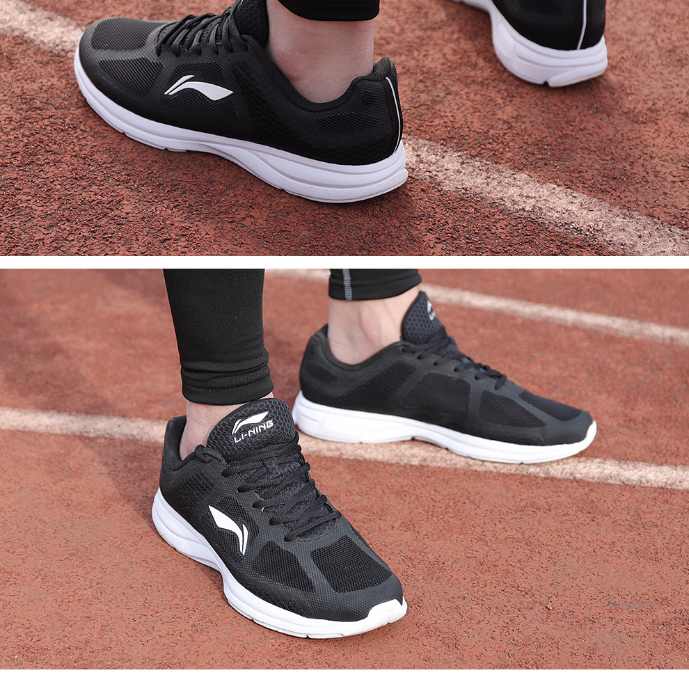Giày nam Li Ning giày chạy bộ thoáng khí mùa hè ánh sáng chống trượt hấp thụ giày du lịch giày thể thao nam 45 yard - Giày chạy bộ những đôi giày chạy bộ tốt nhất 2021