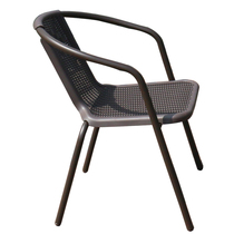 Outdoor Wrought iron plastic chair Glass table folding table Leisure outdoor rattan chair Three or five sets of external swing chair Single table Single person