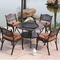 Household barbecue grills Full set outdoor 304 stainless steel thickened barbecue grills Commercial barbecue grills Courtyard tables and chairs