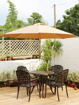 Outdoor Cast Aluminum Garden Round Table And Chairs Patio Outdoor 80 Furniture Coffee iron Art and chairs Composition One table Four chairs