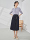 Manbe French skirt women's spring and autumn 2025 new high-waist temperament mid-skirt professional versatile suit a-line skirt