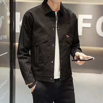 Spring and Autumn function tooling jacket Korean version of the trend handsome mens shirt casual lapel thin jacket mens ins tide