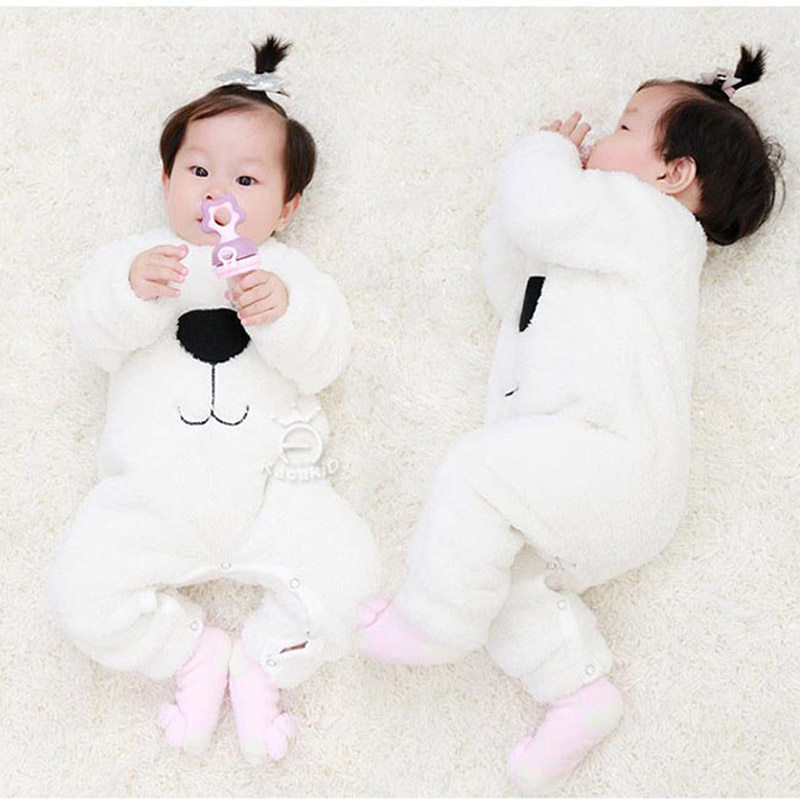Baby autumn and winter one-piece clothing 1 year old 3-6-12 months male and female baby newborn cotton coat autumn and winter clothing