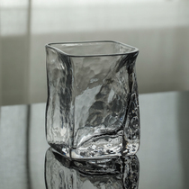 Crystal glass glass wine glass Japanese wine whisky glass Spirits Sakurako square designer Cup
