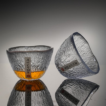 Rain fall tea cup first snow glass wine glass whiskey Cup Japanese ins style simple hammer pattern Japanese glass small