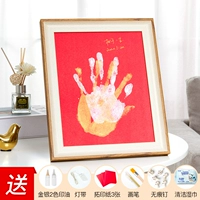 10 -кишечная широкая рама+красная карта+золотая и серебряная печать масло+теплый свет