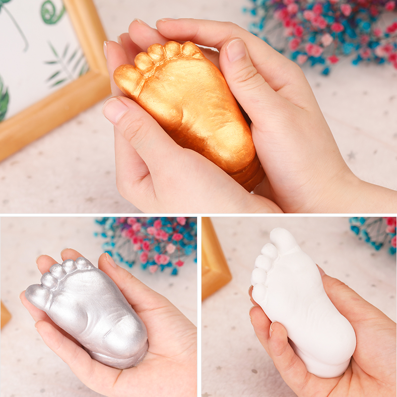 DIY Baby HandPrint Clay Baby Hand And Foot Print Clone Powder Model Powder Hand and Foot Print Clay Stereo Hand Makron Hands and Feet