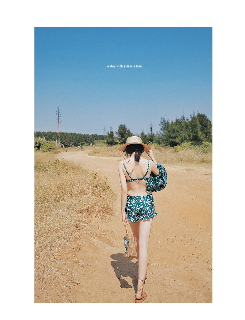 Cặp đôi mới 2018 đồ bơi nữ xẻ bikini che bụng thon gọn bảo thủ gợi cảm Hàn Quốc mùa xuân siêu nóng - Vài đồ bơi 	đồ đôi đi biển cặp	