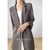 Белый осенний тонкий дизайнерский пиджак классического кроя, 2021 года, тренд сезона