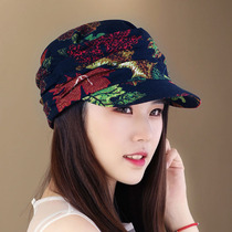 Hats female Korean version of cloth hat sun hat National Style fashion hat floral beret bonnet cap cap thin mother hat