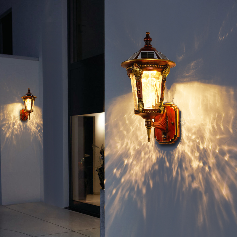 Solar Lamp Outdoor Patio Wall Lamp Eurostyle Villa Entrance door Lamp outdoor terrace lamp Home Exterior Wall Lamp-Taobao