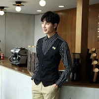 (Ван Вэньксиан) 608 рубашка длиной -чернокожие