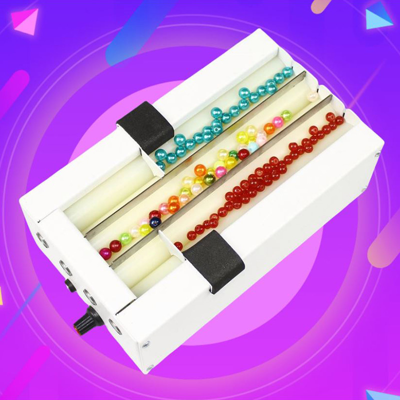 Electric Bead Threading Machine, Automatic Bead Stringer, Small Bead Curtain Craft Making Tool, Adjustable Length, Portable for Handmade Crafts Electric Bead Threading Machine, Automatic Bead Stringer, Small Bead Curtain Craft Making Tool, Adjustable Length, Portable for Handmade Crafts