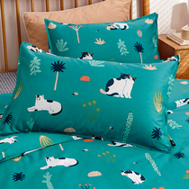(Lucky local cat) such as Mo original verdant Meow Cat cotton 2 m bed sheet three four piece dormitory quilt cover