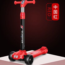 Large number damping scooter Childrens section 3-6-8-12 years old CUHK Scout 4-wheel flash bike sliding tackle