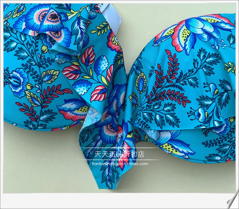 Женская плавках 意大利calzedonia 聚拢带钢圈胸垫分体泳裤比基尼ru1594v/slf/rf0