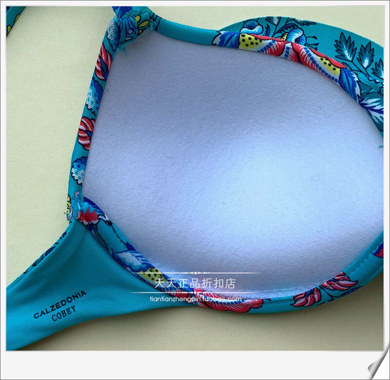 Женская плавках 意大利calzedonia 聚拢带钢圈胸垫分体泳裤比基尼ru1594v/slf/rf0