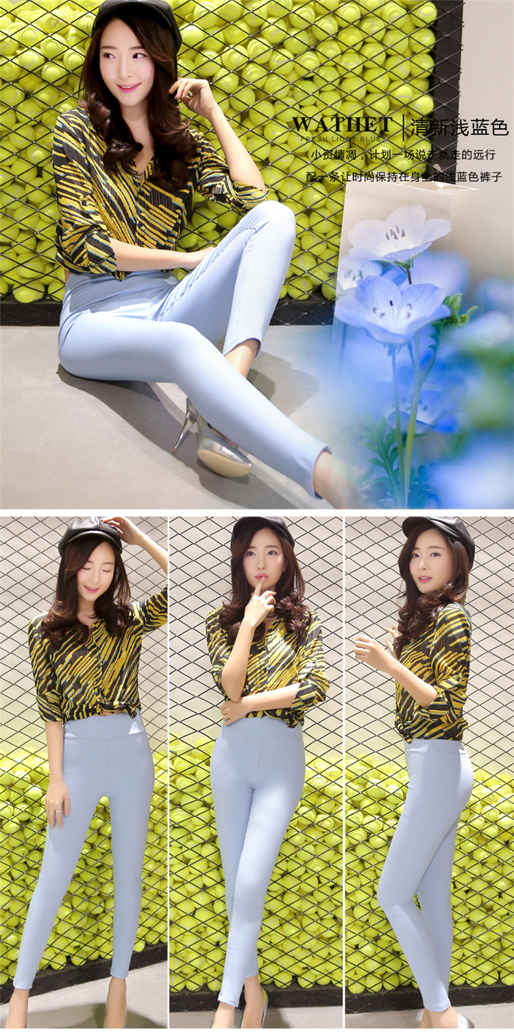 Mùa thu quần legging mỏng mặc quần bó sát kích thước lớn quần đen eo cao nữ chân 9 điểm quần quần quần baggy nữ