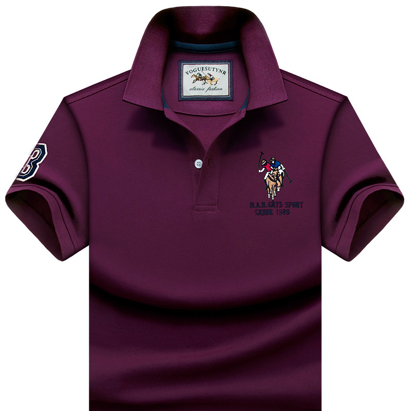 Men's Short Sleeve T-Shirt Polo Shirt Summer Lapel Loose Half Sleeve T-Shirt Ralph Lauren Polo Men's Summer T-Shirt Embroidery Business