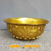 Pure copper Zhaocai Treasure Pins Five Road Caishen Living Room Jury Home Feng Shui Decoration Opening Gifts