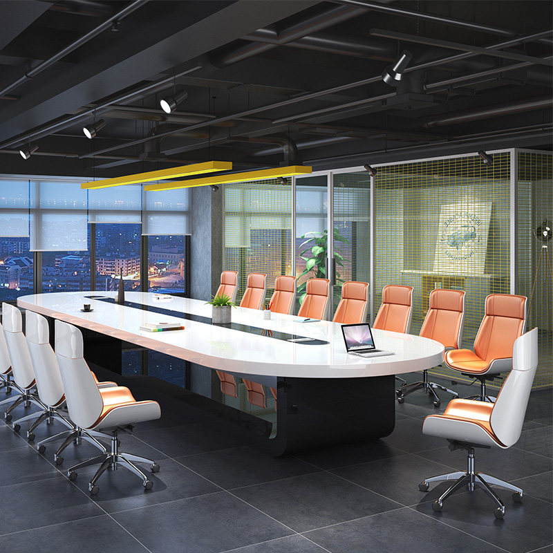 New conference table large table and chair combination paint long conference table office paint office furniture training table