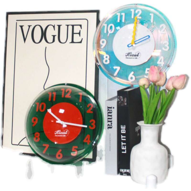 Hicat Crazy Kitten Dreamy Bubble Clocks Can Hang Up Swing Mute Online Red Creative Home Bedroom Hanging Watches-Taobao