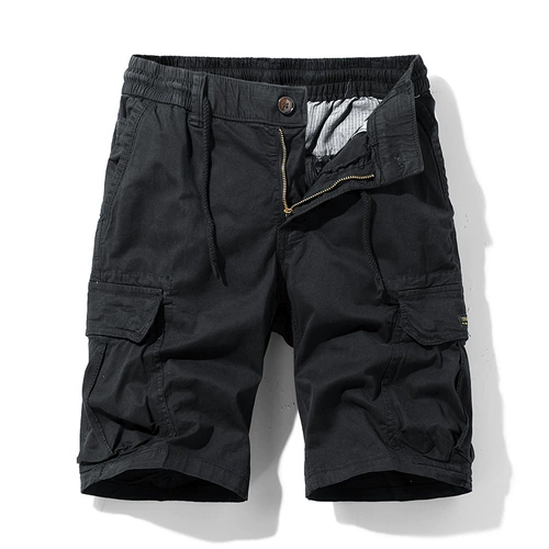 Летние хлопковые шорты для отдыха, тонкие штаны, эластичная талия