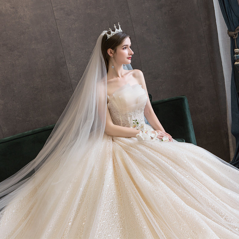 Starry sky, elite tube top for bride, new collection, lace dress Starry sky, elite tube top for bride, new collection, lace dress