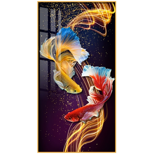 Новый кои крыльца рисовать бриллиантовые версии современный коридор гостиной прохождение бриллиантового конец павлина рыбная палка Алмаз вышивка